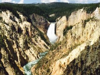 wyoming, yellowstone, yellowstone falls, artist point